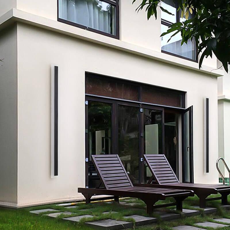 Modern Acrylic Outdoor Wall Lamp | Linear LED Facade Light | Waterproof Architectural Wall Lighting | Minimalist Exterior Fixture