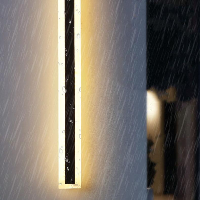 Modern Acrylic Outdoor Wall Lamp | Linear LED Facade Light | Waterproof Architectural Wall Lighting | Minimalist Exterior Fixture