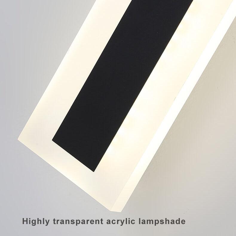 Modern Acrylic Outdoor Wall Lamp | Linear LED Facade Light | Waterproof Architectural Wall Lighting | Minimalist Exterior Fixture