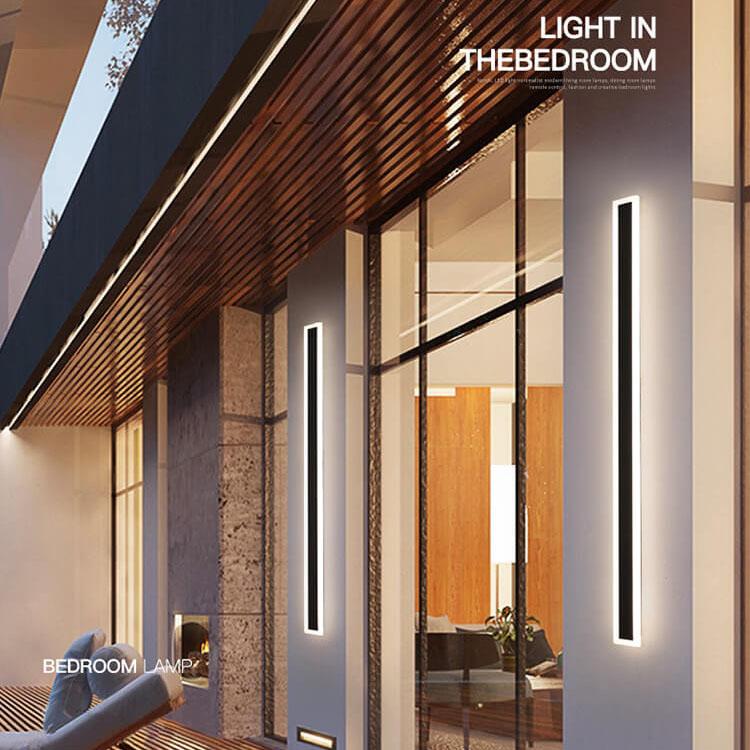 Modern Acrylic Outdoor Wall Lamp | Linear LED Facade Light | Waterproof Architectural Wall Lighting | Minimalist Exterior Fixture