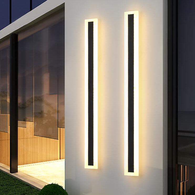 Modern Acrylic Outdoor Wall Lamp | Linear LED Facade Light | Waterproof Architectural Wall Lighting | Minimalist Exterior Fixture
