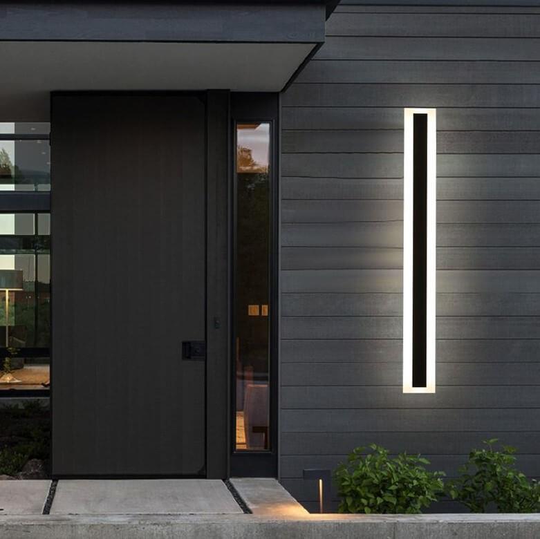 Modern Acrylic Outdoor Wall Lamp | Linear LED Facade Light | Waterproof Architectural Wall Lighting | Minimalist Exterior Fixture