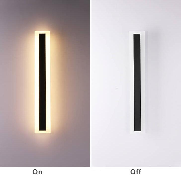Modern Acrylic Outdoor Wall Lamp | Linear LED Facade Light | Waterproof Architectural Wall Lighting | Minimalist Exterior Fixture