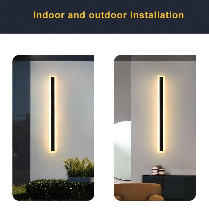 Modern Acrylic Outdoor Wall Lamp | Linear LED Facade Light | Waterproof Architectural Wall Lighting | Minimalist Exterior Fixture