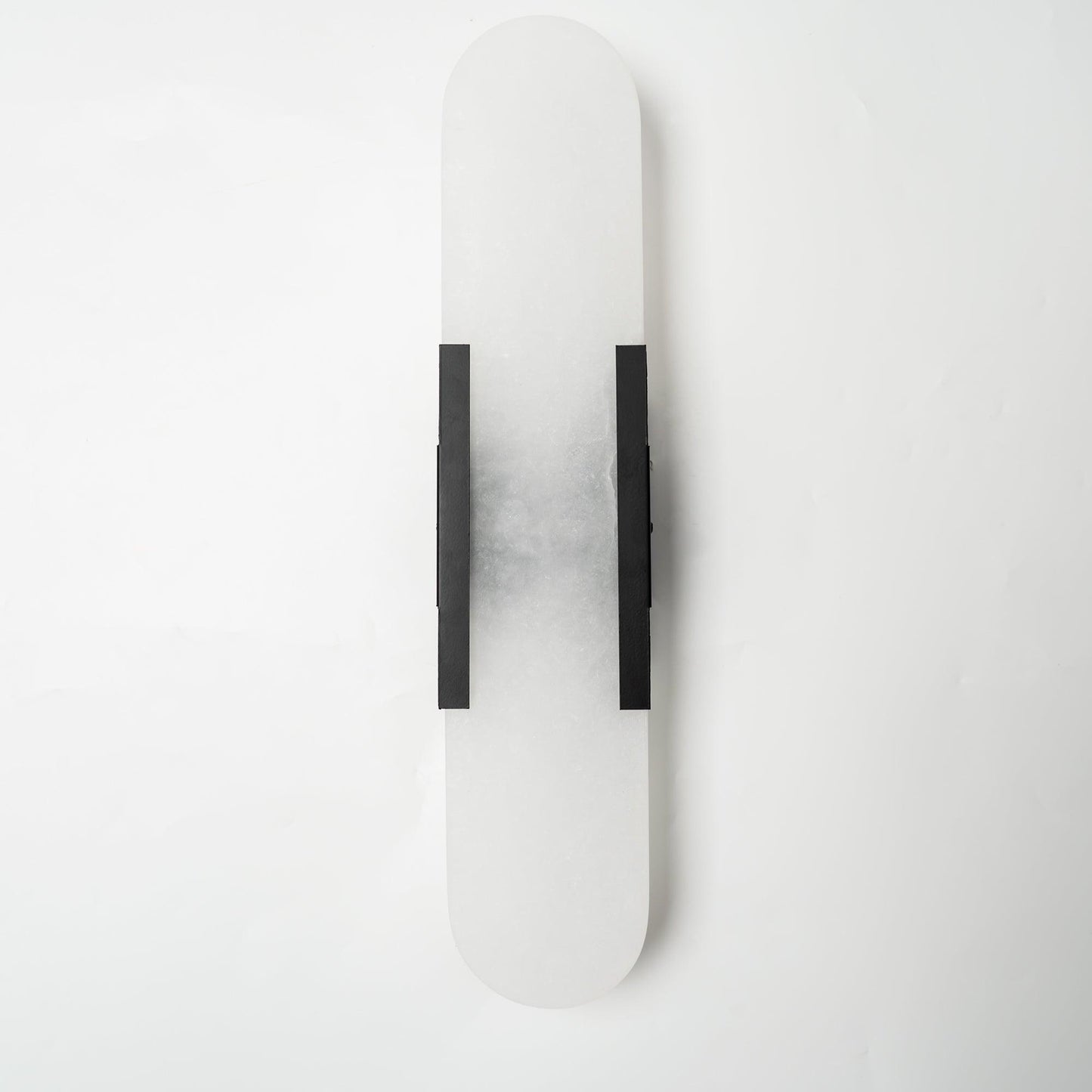 Elongated Alabaster Wall Lamp | Melange Brass & Stone Wall Light | G4 LED/Edison Fixture | Minimalist Luxury Lighting