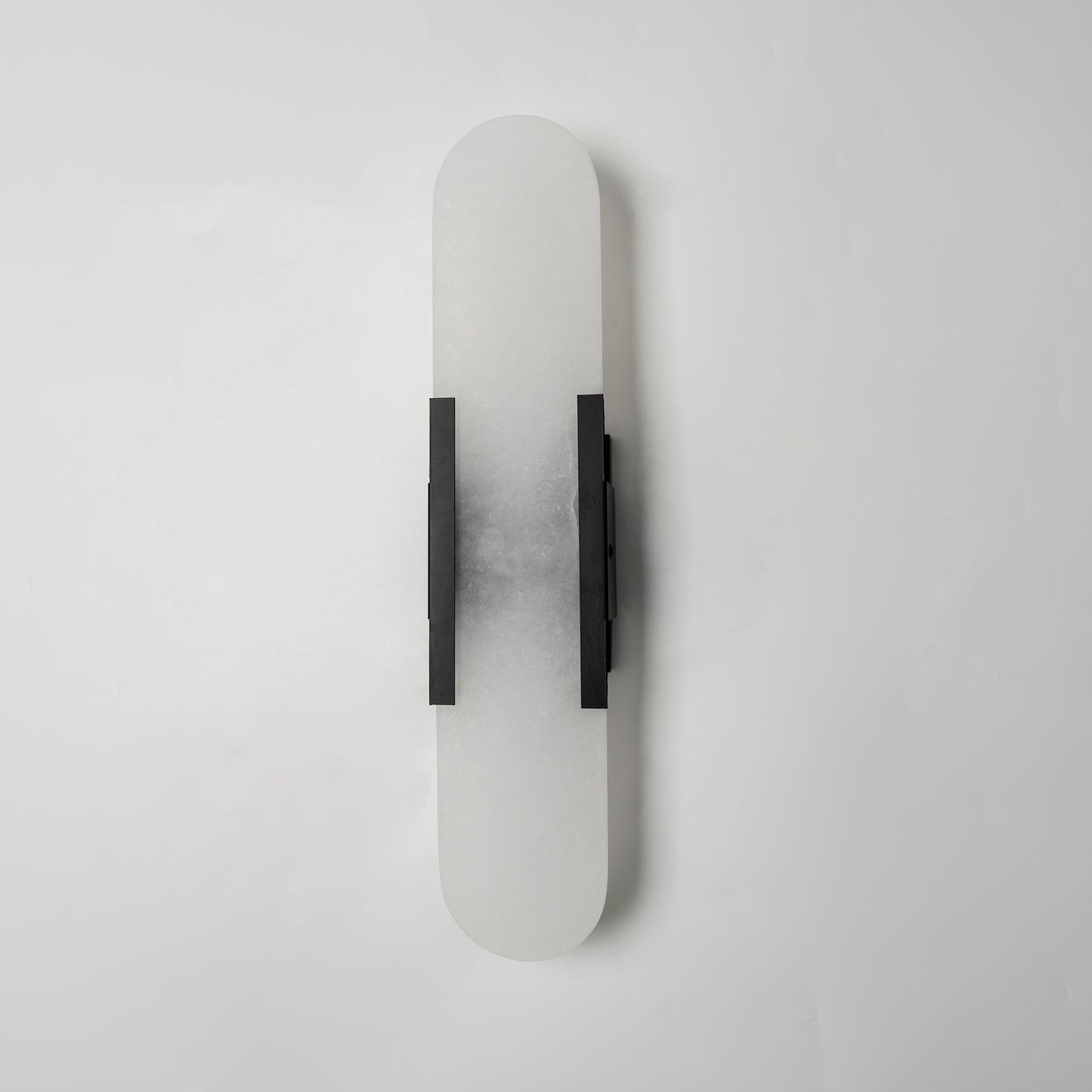 Elongated Alabaster Wall Lamp | Melange Brass & Stone Wall Light | G4 LED/Edison Fixture | Minimalist Luxury Lighting