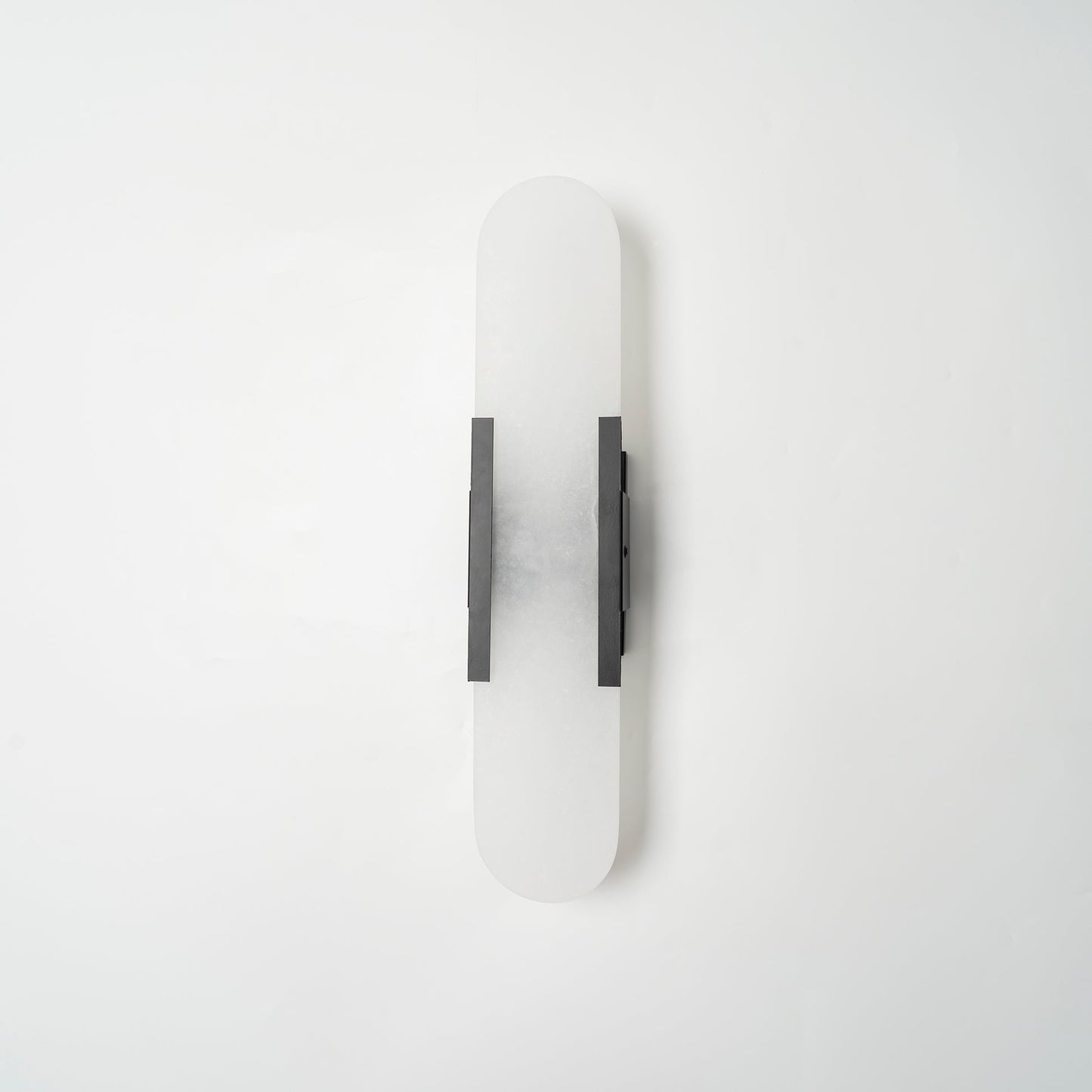 Elongated Alabaster Wall Lamp | Melange Brass & Stone Wall Light | G4 LED/Edison Fixture | Minimalist Luxury Lighting