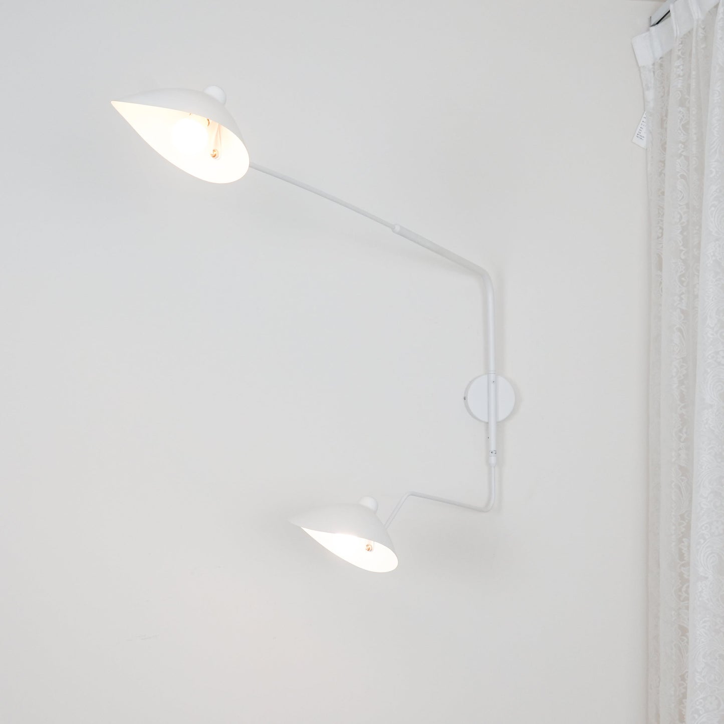 Serge Mouille Inspired Wall Lamp | Adjustable Arm Wall Light | E26/E27 Modern Sculptural Lighting | Indoor Designer Fixture