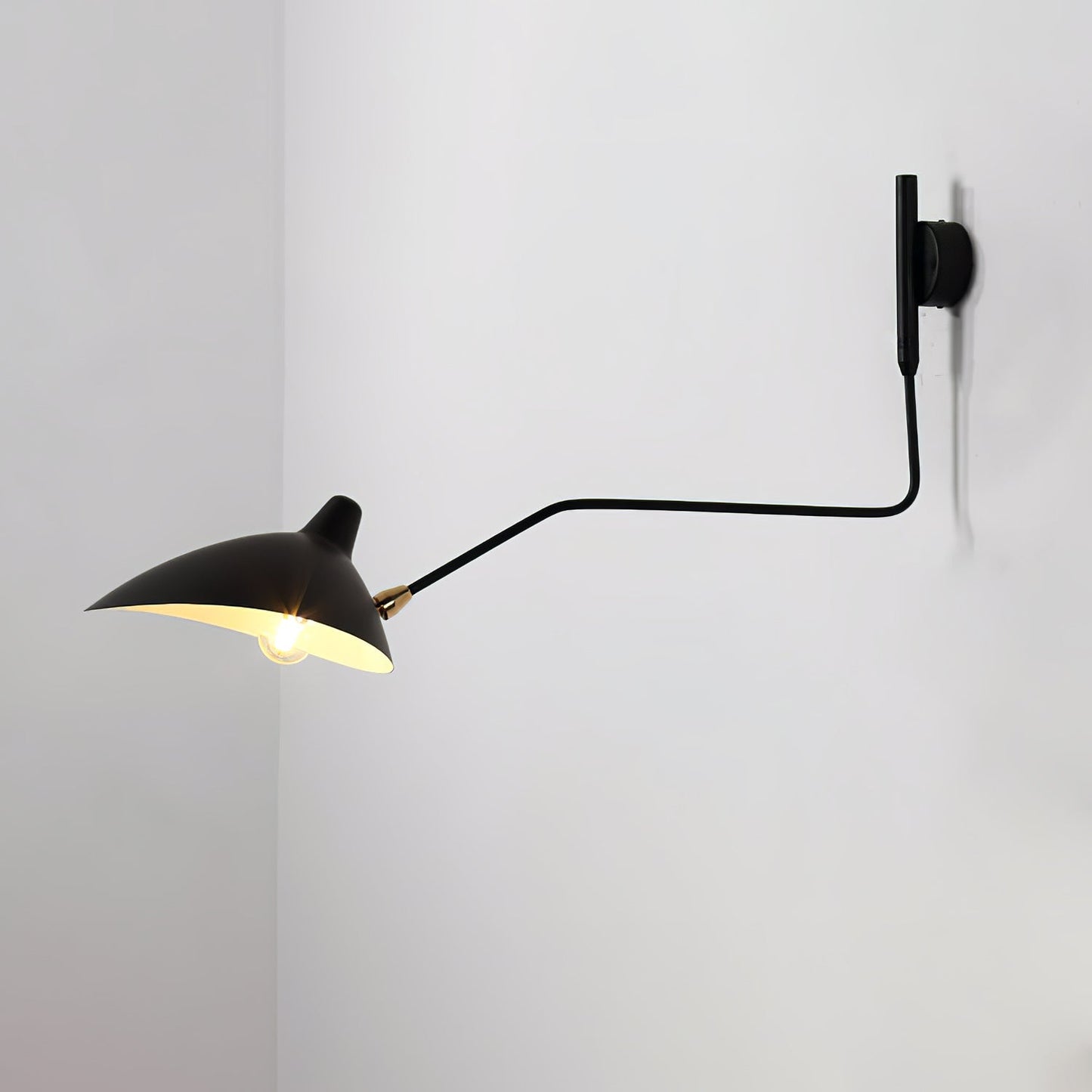 Serge Mouille Inspired Wall Lamp | Adjustable Arm Wall Light | E26/E27 Modern Sculptural Lighting | Indoor Designer Fixture