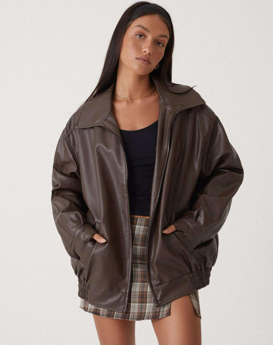 Women's Leather Jacket | Oversized Fit | Timeless Design