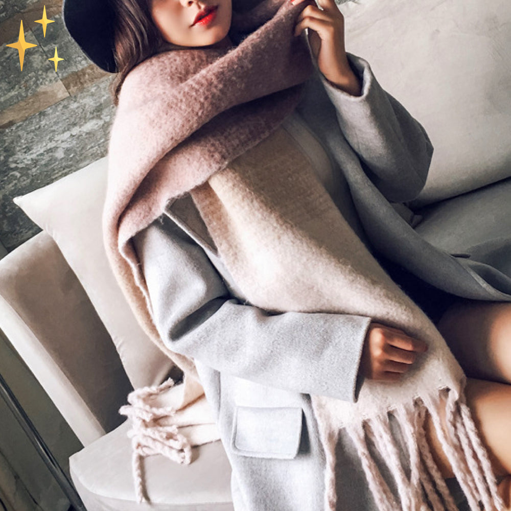 Women's Checked Fringe Scarf | Ideal for the Cold Season