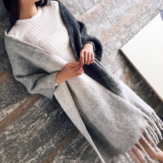 Women's Checked Fringe Scarf | Ideal for the Cold Season