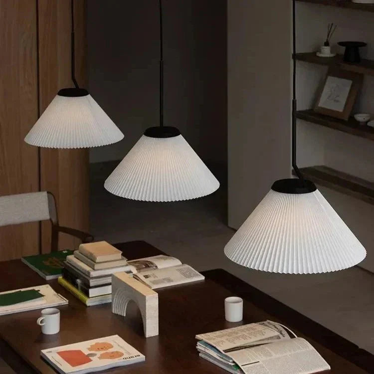 Nordic Pleated Cream Pendant Lamp