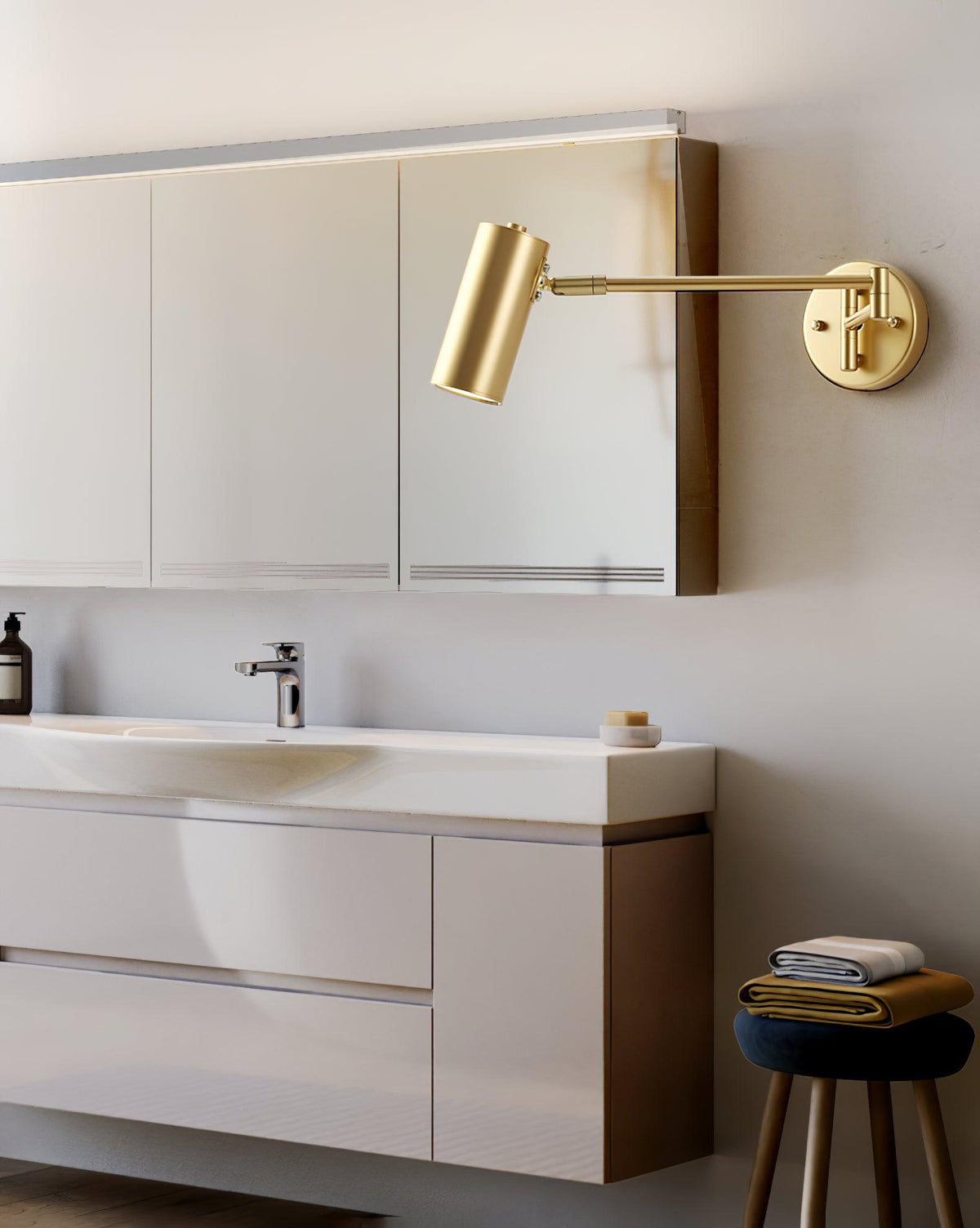 Swing Arm Wall Lamp Adjustable LED Wall Light | Rotating Modern Sconce | Metal & Acrylic | 3000K–6000K Indoor Lighting